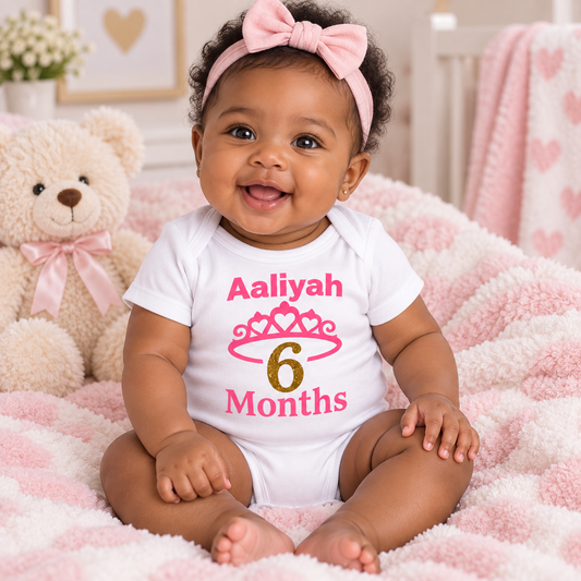 Personalized Baby Milestone Onesie Set — Apparel photo 2