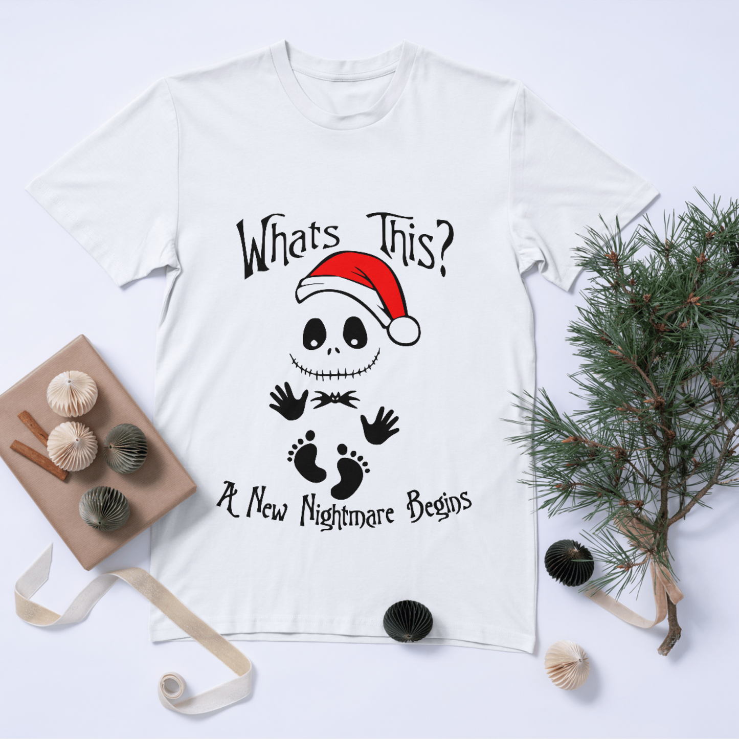 Grinch Baby Shirt & Nightmare Before Christmas SVG Layered File/PNG - Cricut - Digital File - Pregnant - Pregnancy Baby bump - Announcement