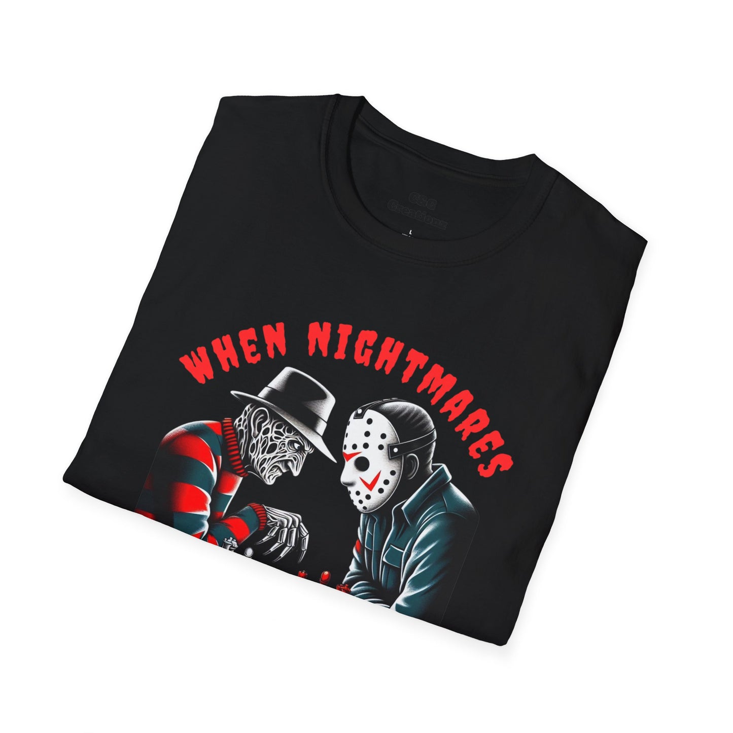 When Nightmares and Campfires Collide - Unisex Softstyle T-Shirt - Chess Shirt - Graphic Tee - Horror t-shirt