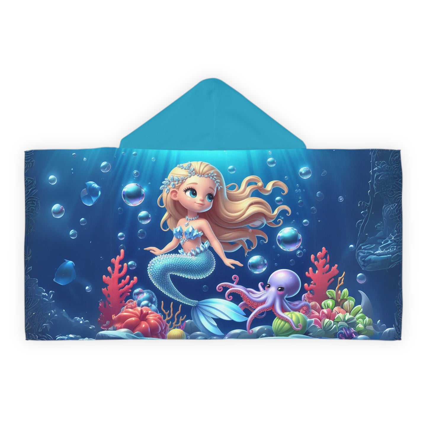 Mermaid Youth Hooded Towel