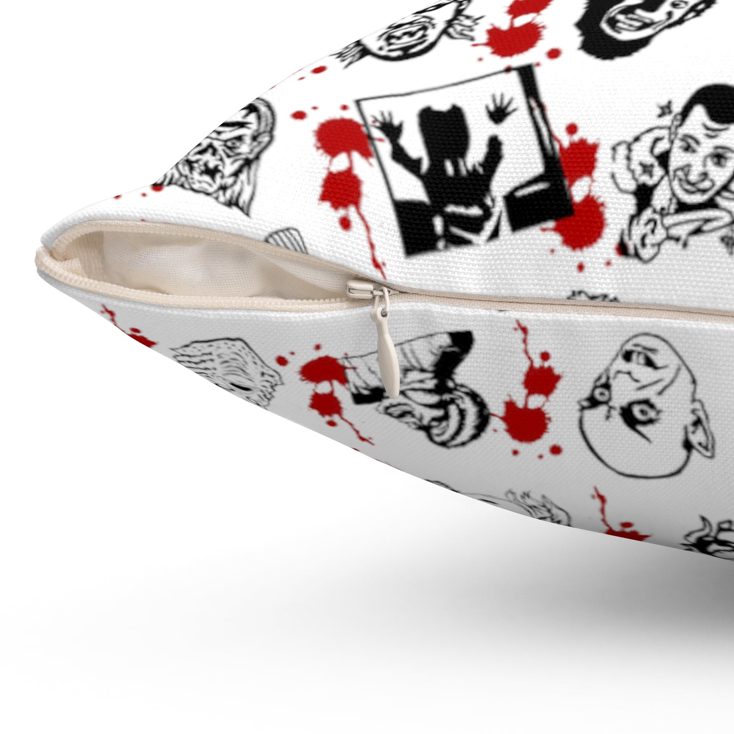 Horror Fan Spun Polyester Square Pillow