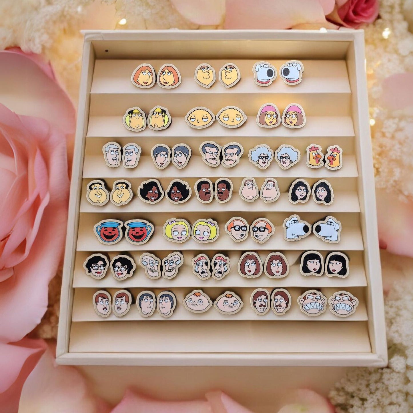 Family Guy Cartoon Laser Cut Earrings Bundle/ SCORE lines for faster Laser time