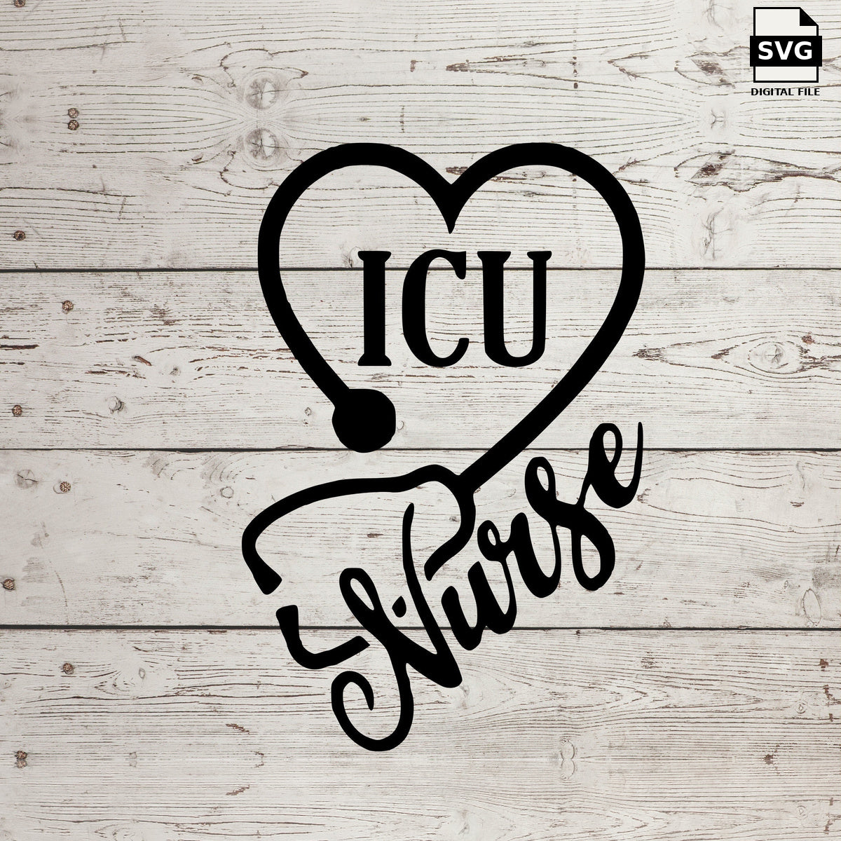 Icu nurse. SVG digital download preview.