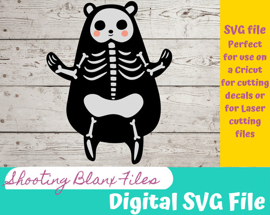 Bear Skeleton SVG file perfect for Cricut, Cameo, or Silhouette also for laser engraving Glowforge, Scary, Halloween, animal