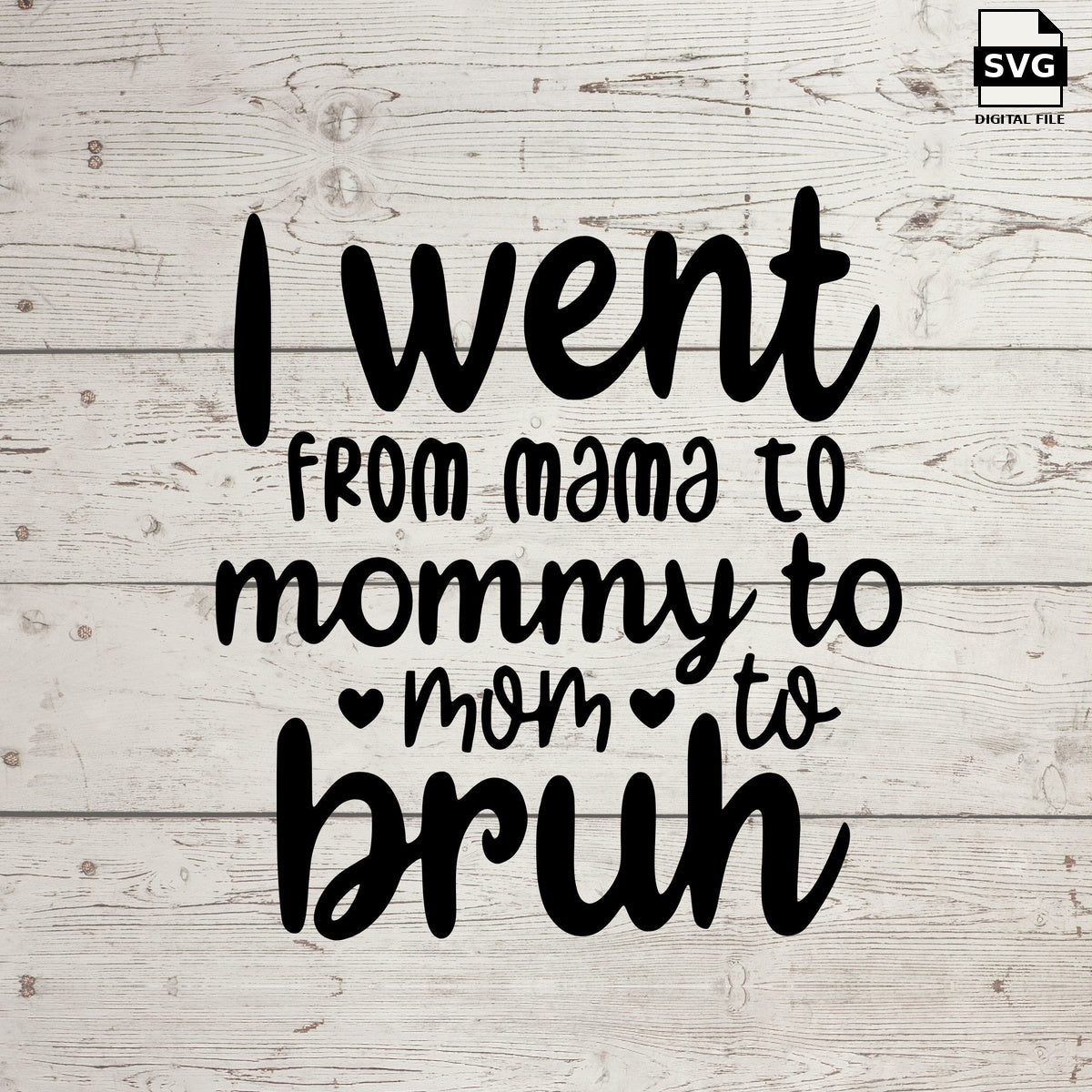 Mom mommy mama bruh. SVG digital download preview.