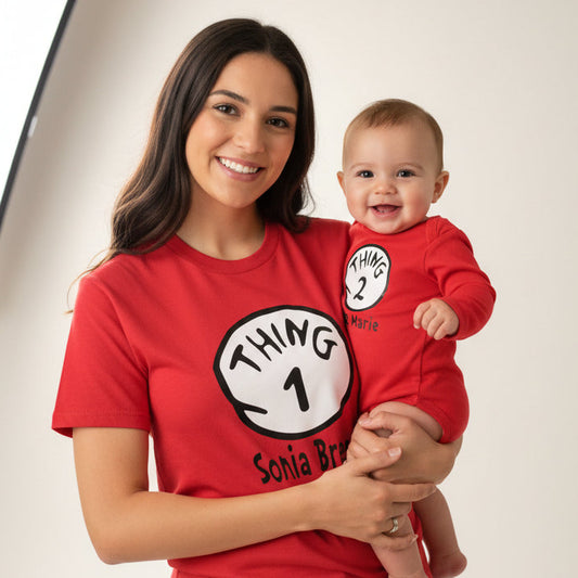 Thing 1 Thing 2 Matching Shirts — T-Shirt photo 2
