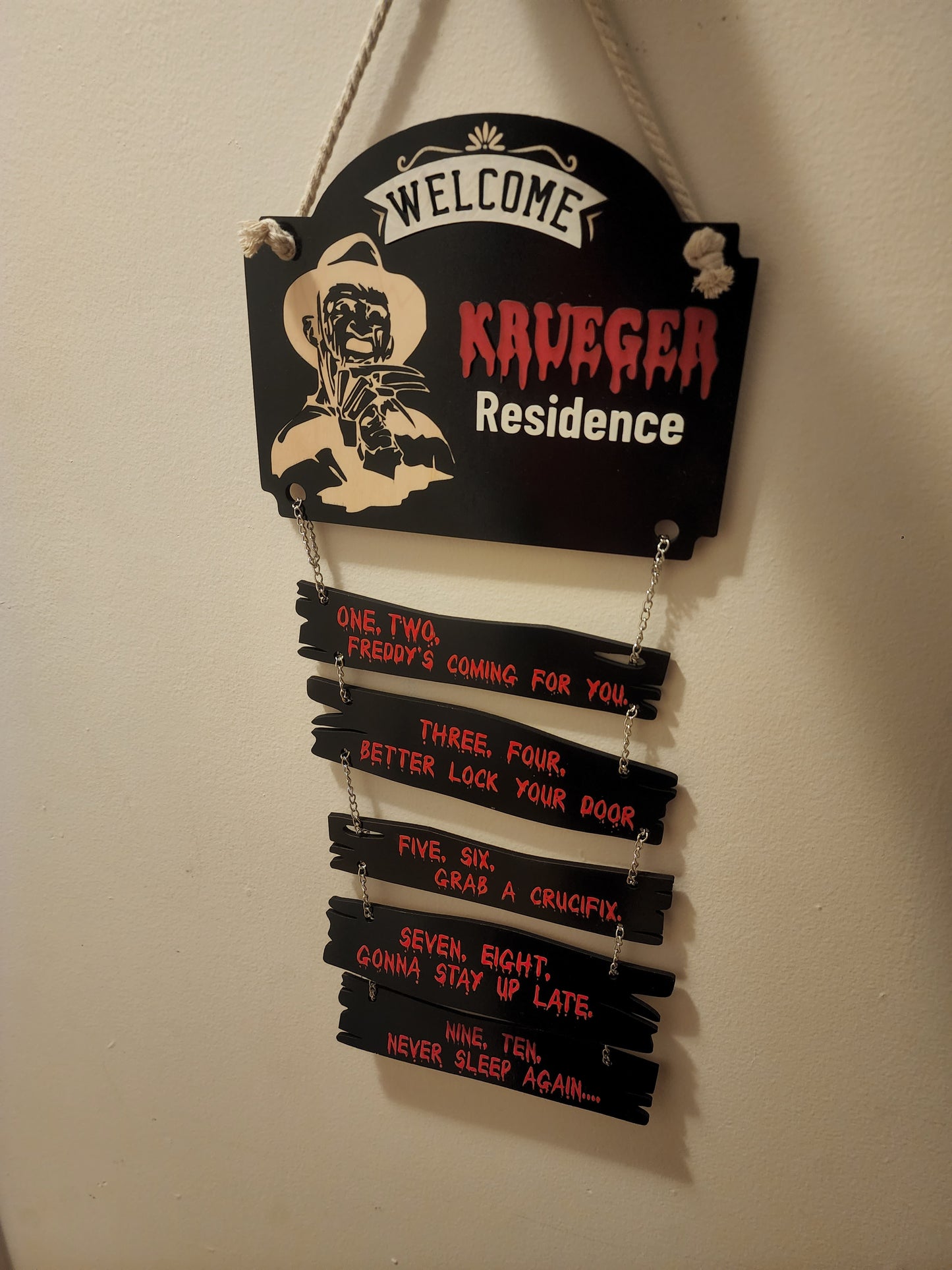 Halloween Krueger Wall / Door Hanger