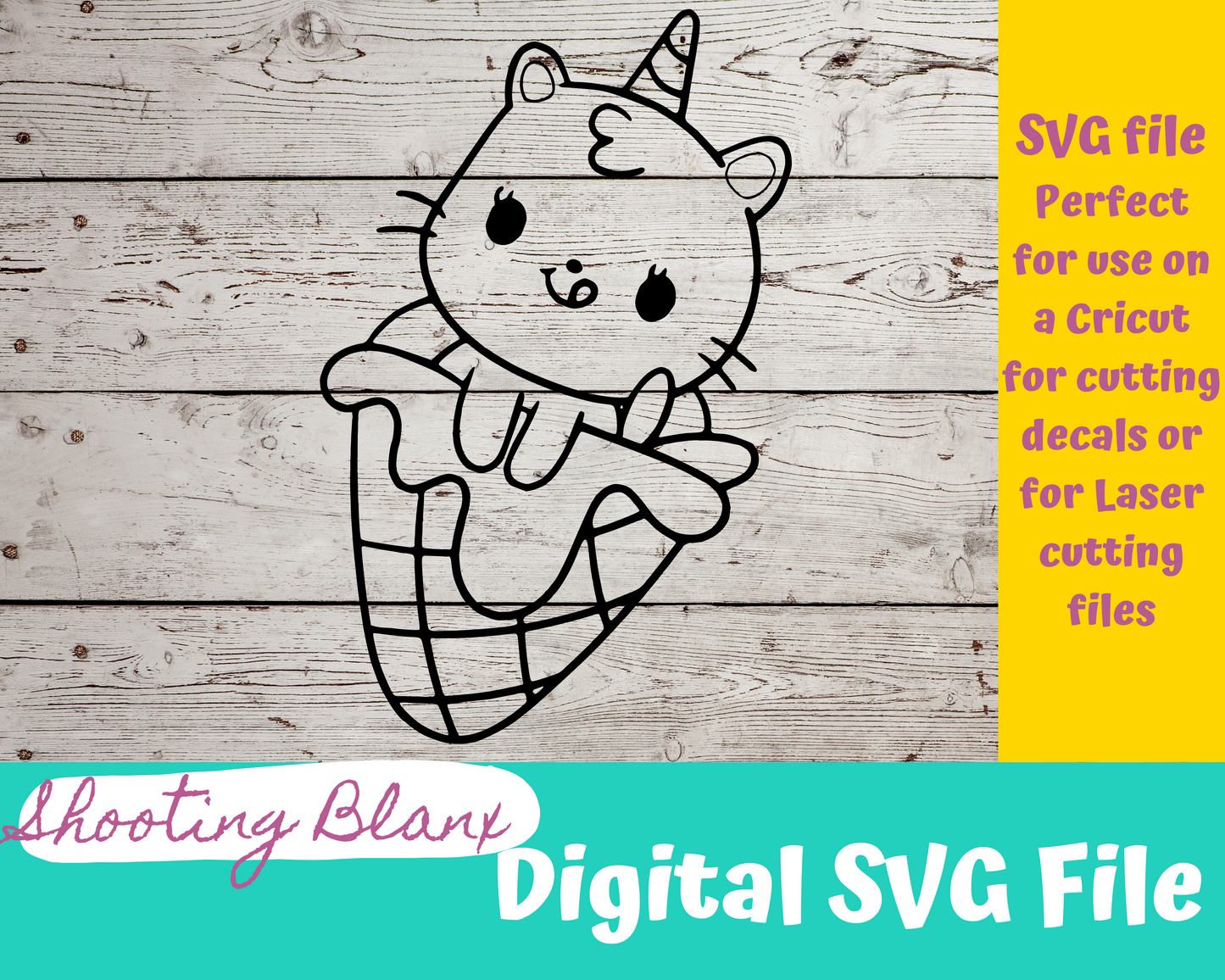 Cat Unicorn Ice Cream SVG