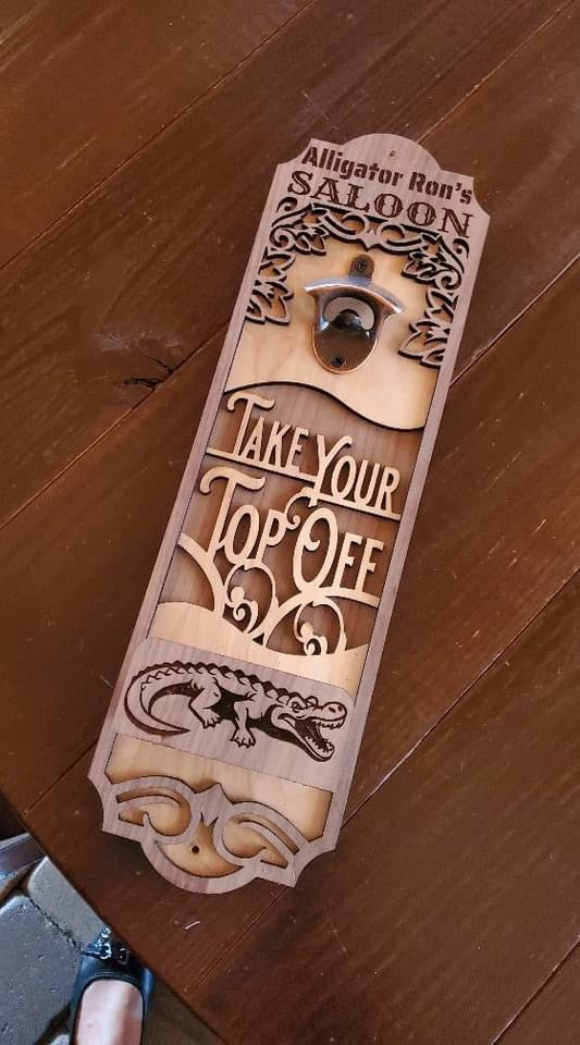 Bottle wall opener