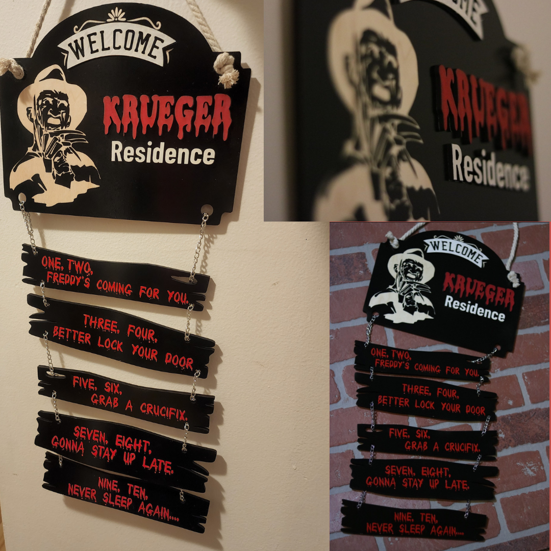 Halloween Krueger Wall / Door Hanger
