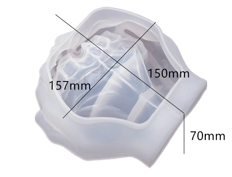 Two-hand Model Hand Storage Dish Ashtray Mirror Silicone Mold For DIY Crystal Epoxy Resin Home Decoration Handmade Concrete Mold