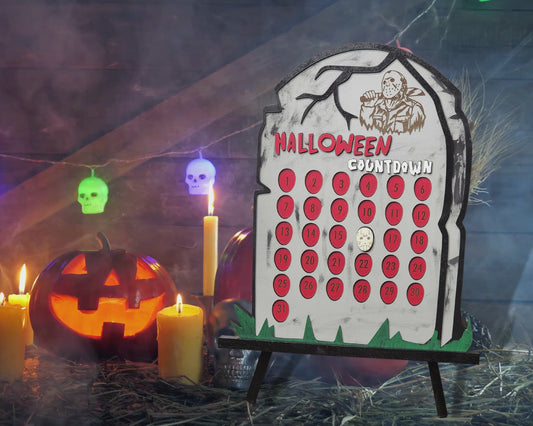 Halloween Jason Tombstone Countdown