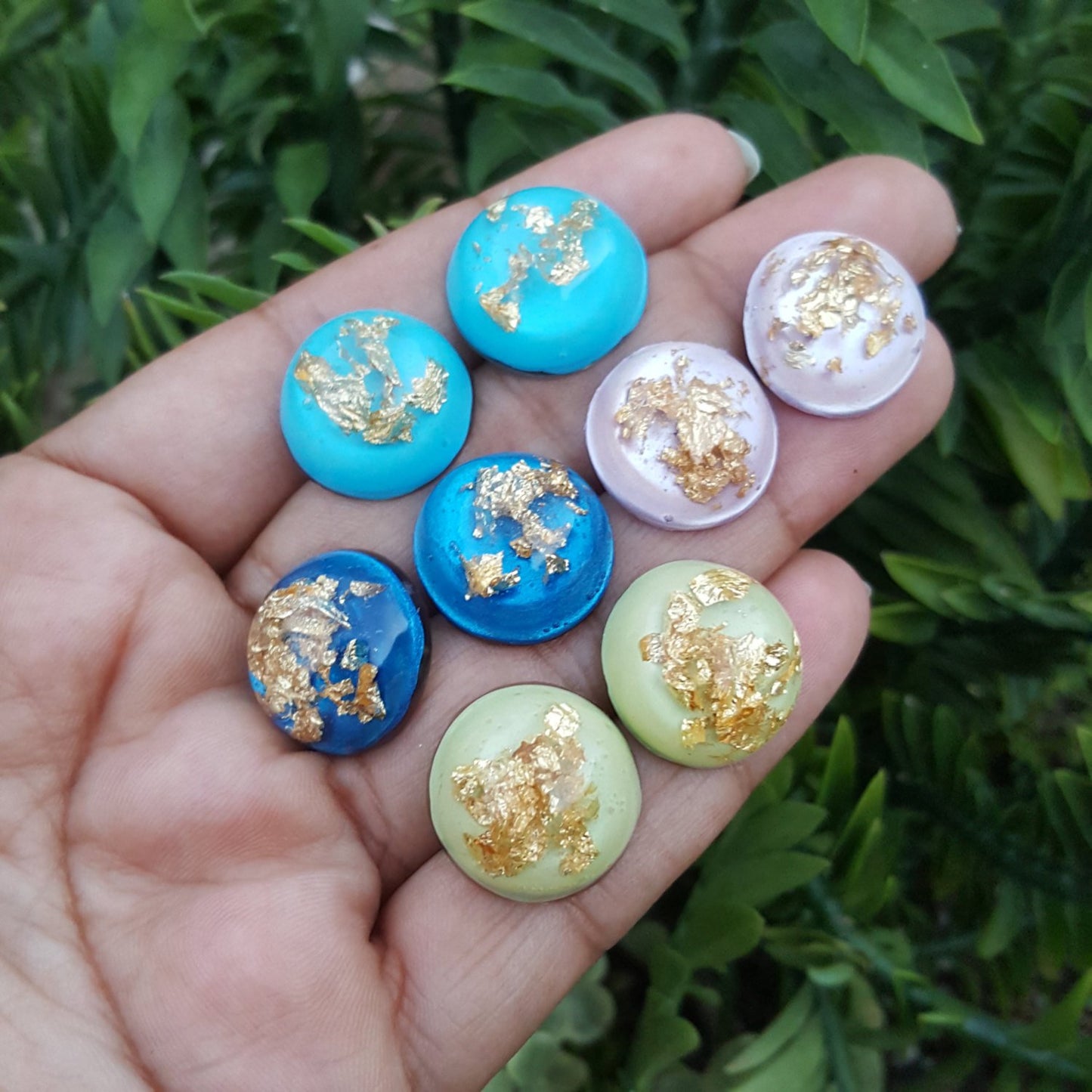 Gold Foil Resin Color Pop Earrings - CCCreationz