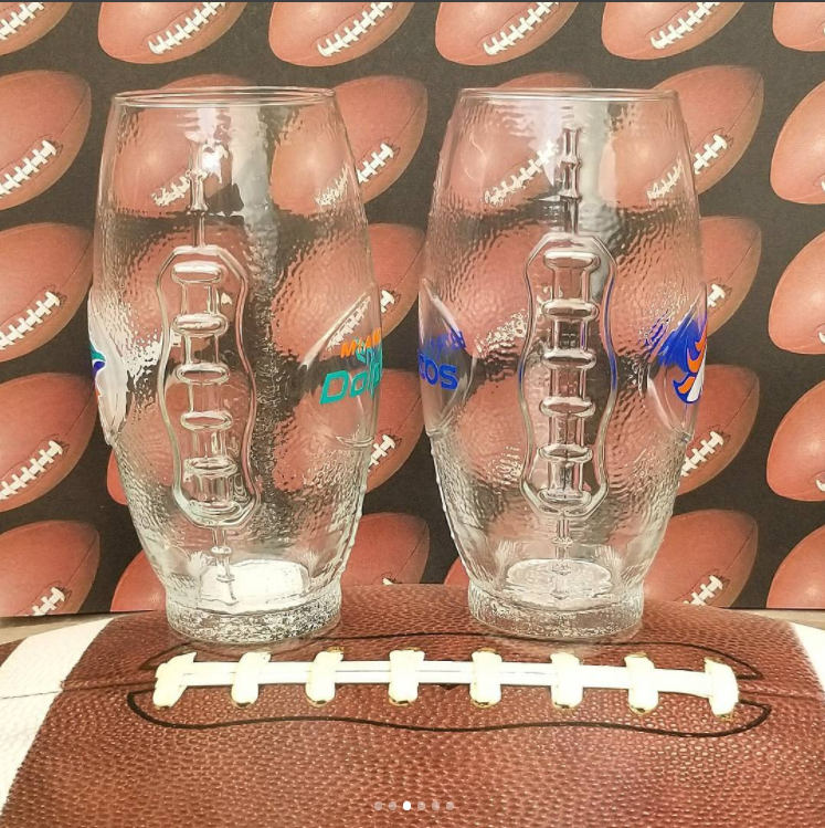 Football Custom Glasses - CCCreationz