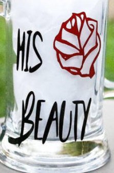 His Beauty Her Beast, Beer Mug, Couples Gift, Beauty and the Beast, Matching Disney, His Wild Beauty - CCCreationz