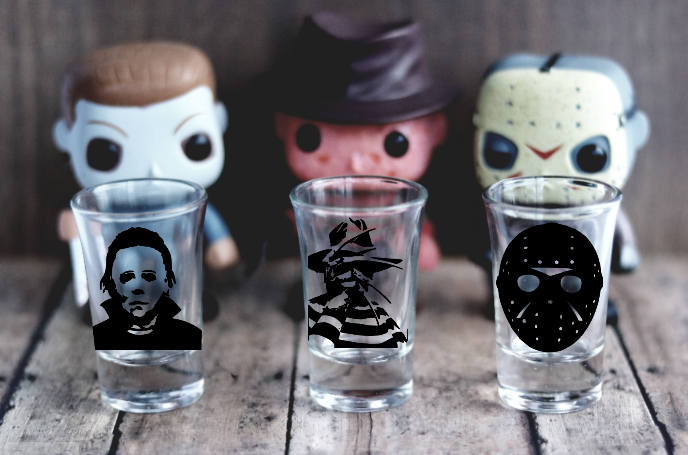 Horror Shot Glasses Set, Freddy Kruger, Jason, Micheal Myers, Horror Lover, Horror Movie - CCCreationz