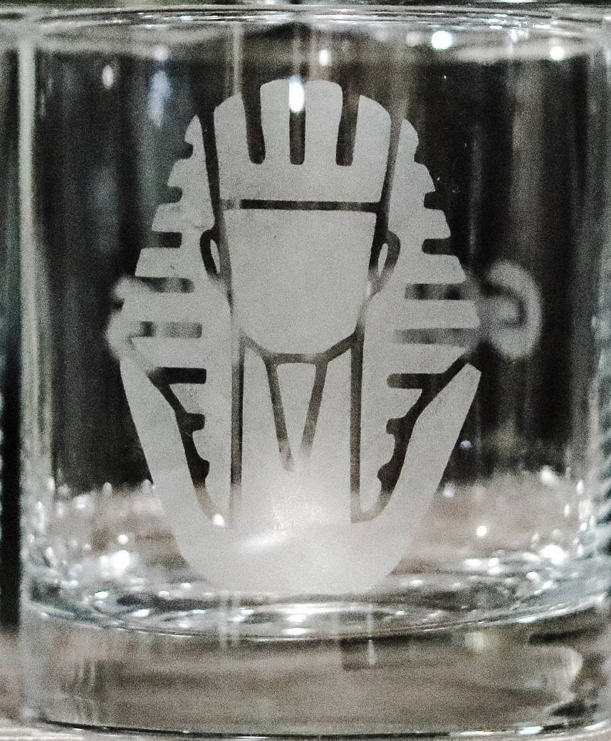 Egyptian Etched Glasses, Egyptian Scarab, Pharaoh, King, Eye of Horus, Ankh, Pyramid, Eye of Ra - CCCreationz