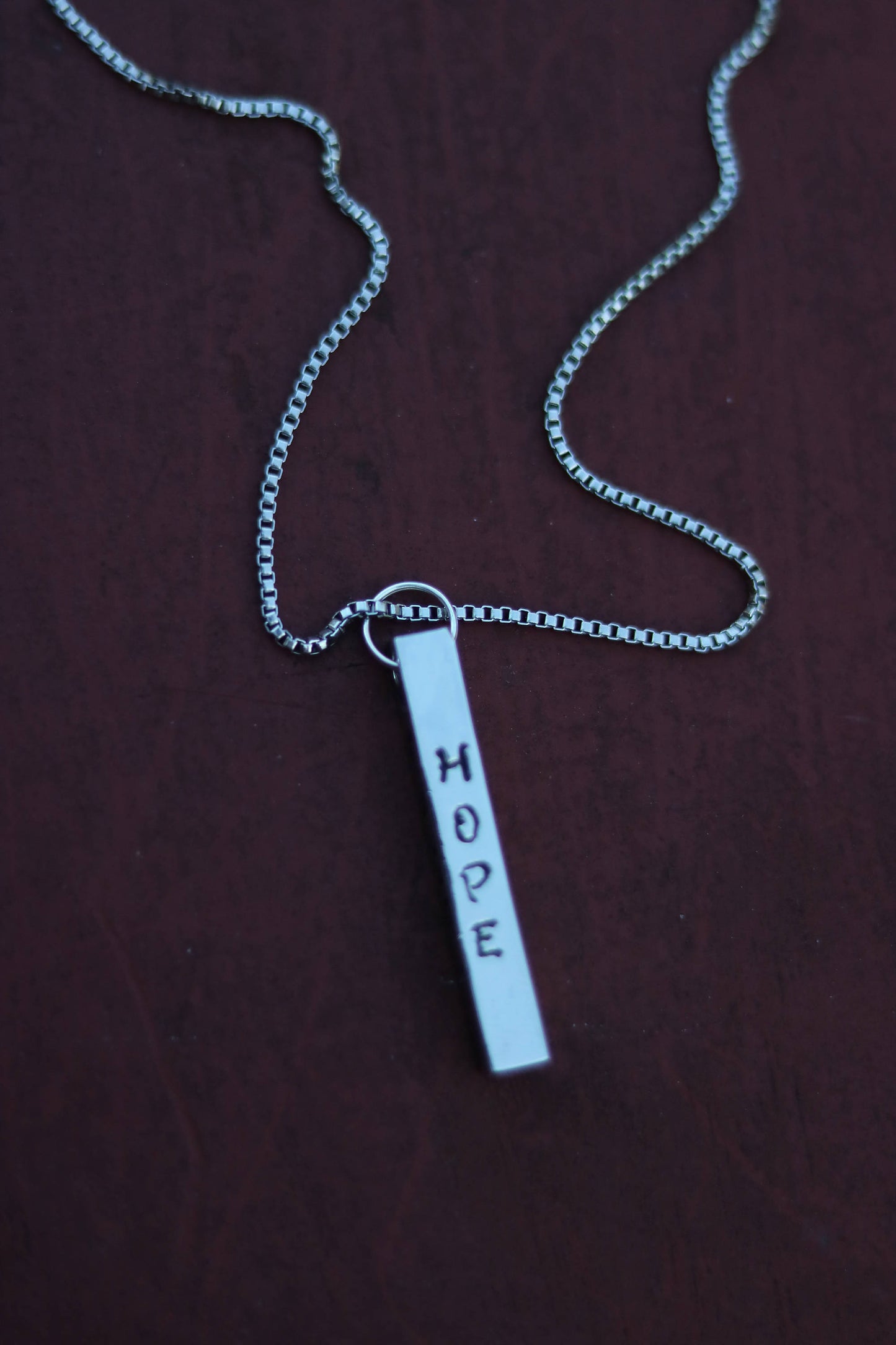 Bar Necklace 4 sided bar necklace Personalized necklace Initial necklace Name necklace - CCCreationz