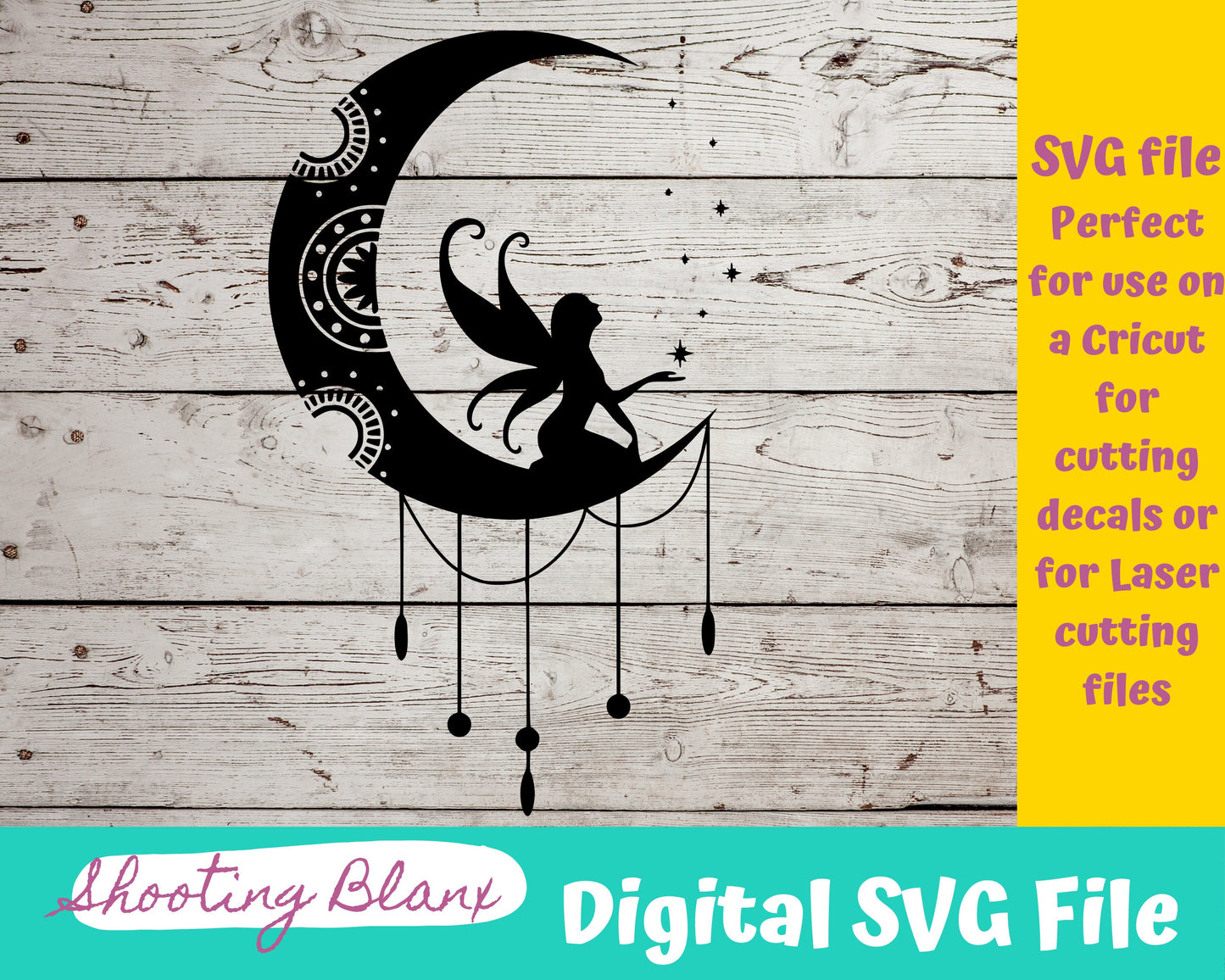 Moon Mandela Bundle SVG files perfect for Cricut, Cameo, or Silhouette also for laser engraving Glowforge, Wedding, Fancy