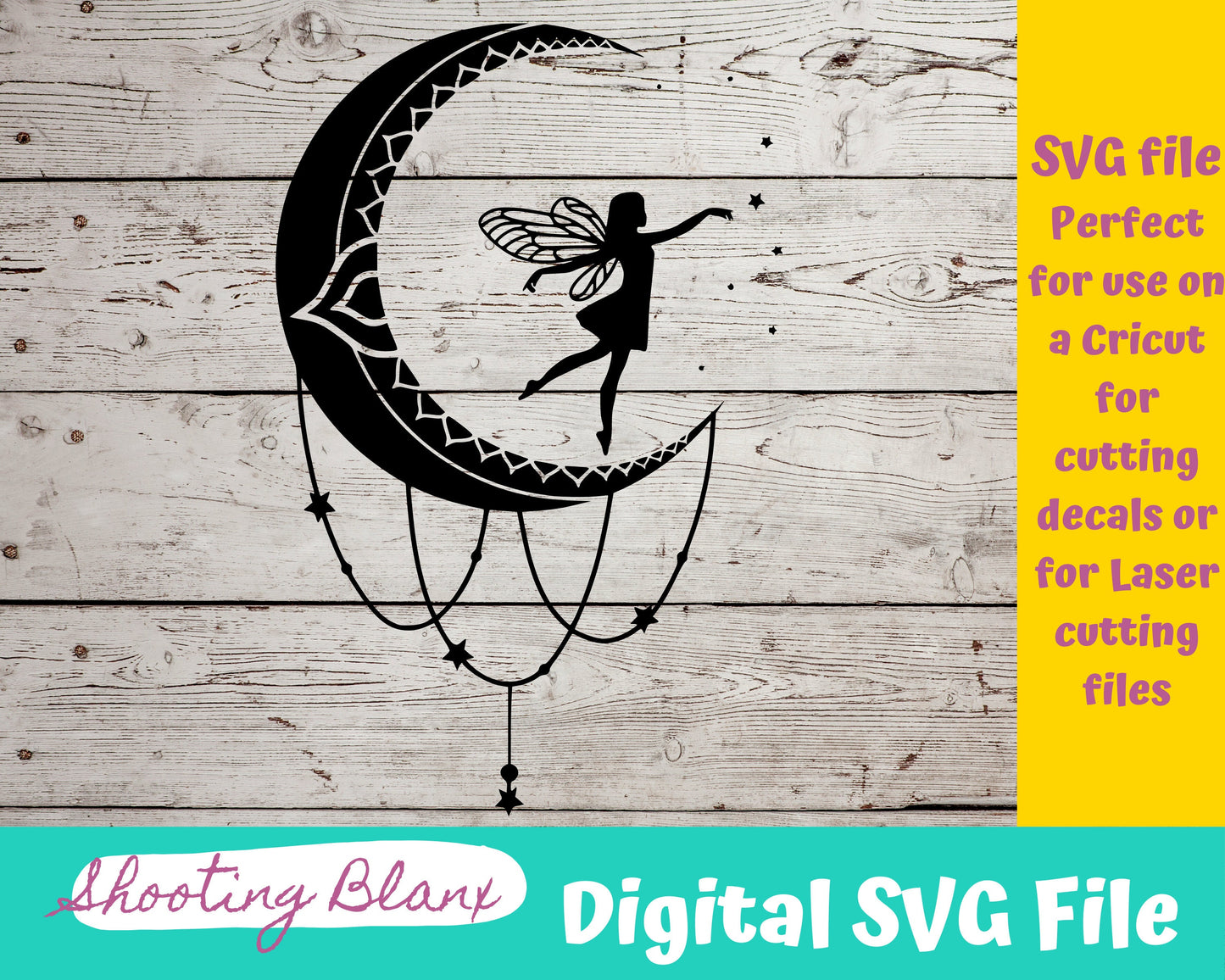 Moon Butterfly Mandela SVG files perfect for Cricut, Cameo, or Silhouette also for laser engraving Glowforge, Wedding, Fancy