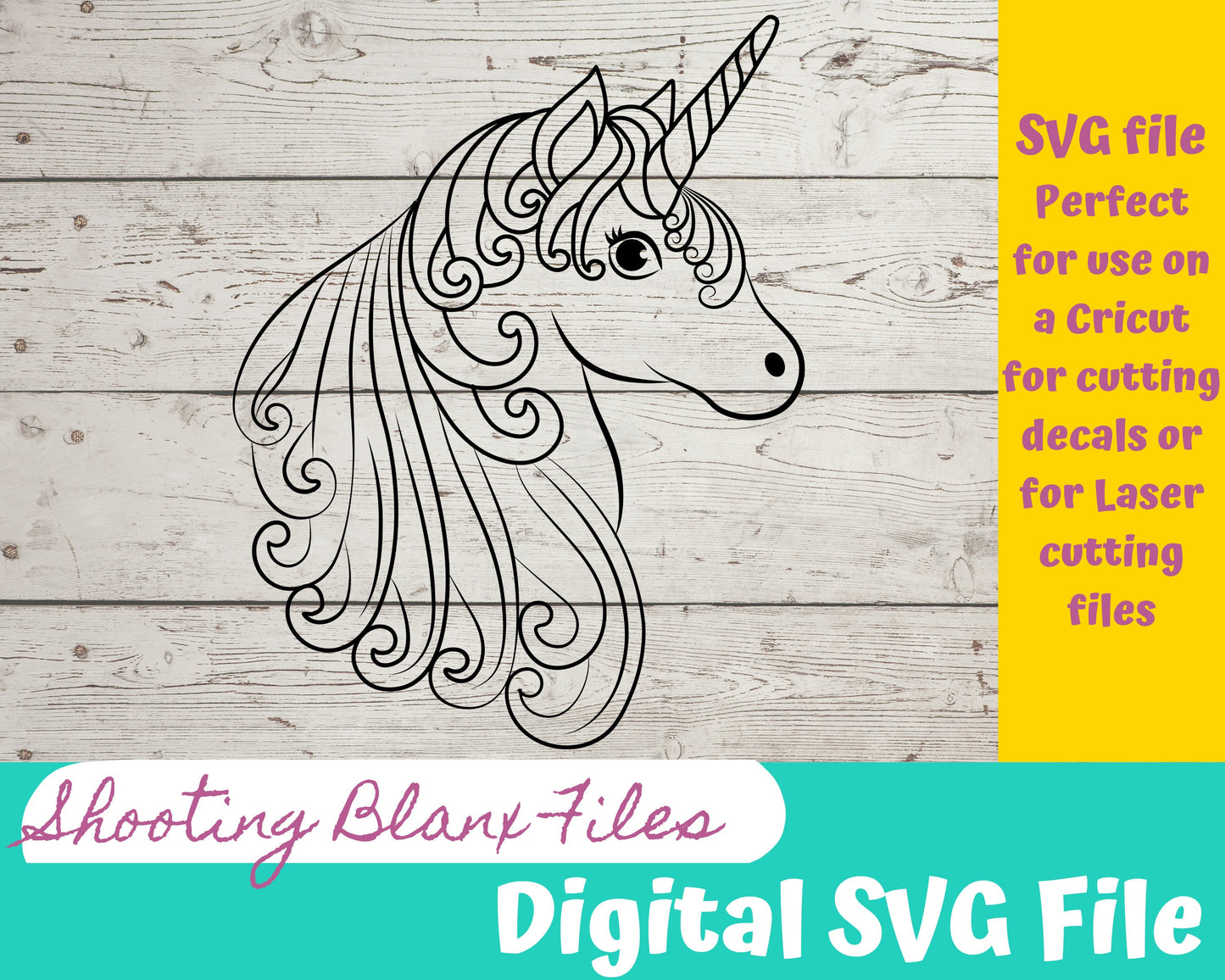 Unicorn bundle SVG files perfect for Cricut, Cameo, or Silhouette also for laser engraving Glowforge, Horse, imaginary