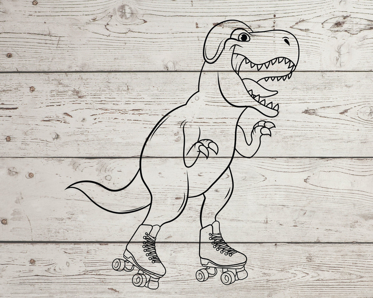 T-rex Dino bundle SVG files perfect for Cricut Cameo — digital design preview 5