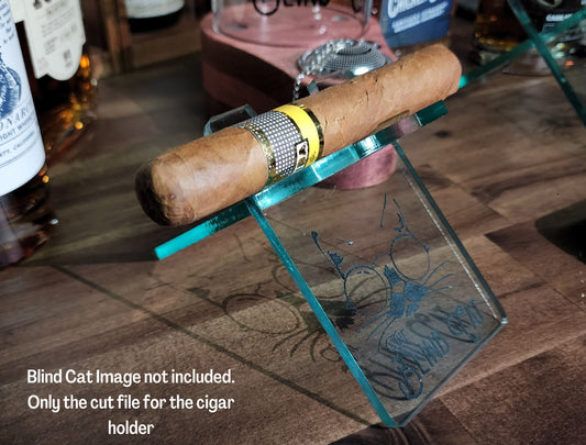 Cigar Holder SVG File only Glowforge File, Cigar Bar, Home Bar, Bar Decor — digital design preview 1