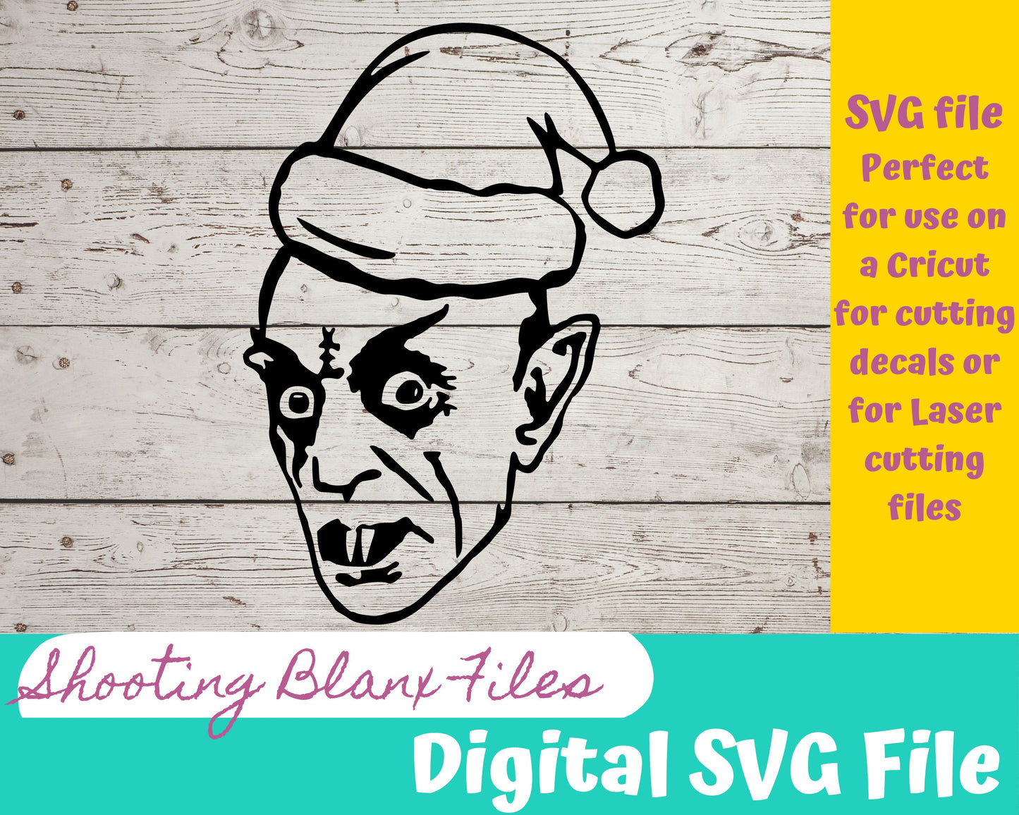 Classic Horror Christmas SVG files perfect for Cricut, also for laser cutting Glowforge , Frankenstein, Wolfman, swamp thing