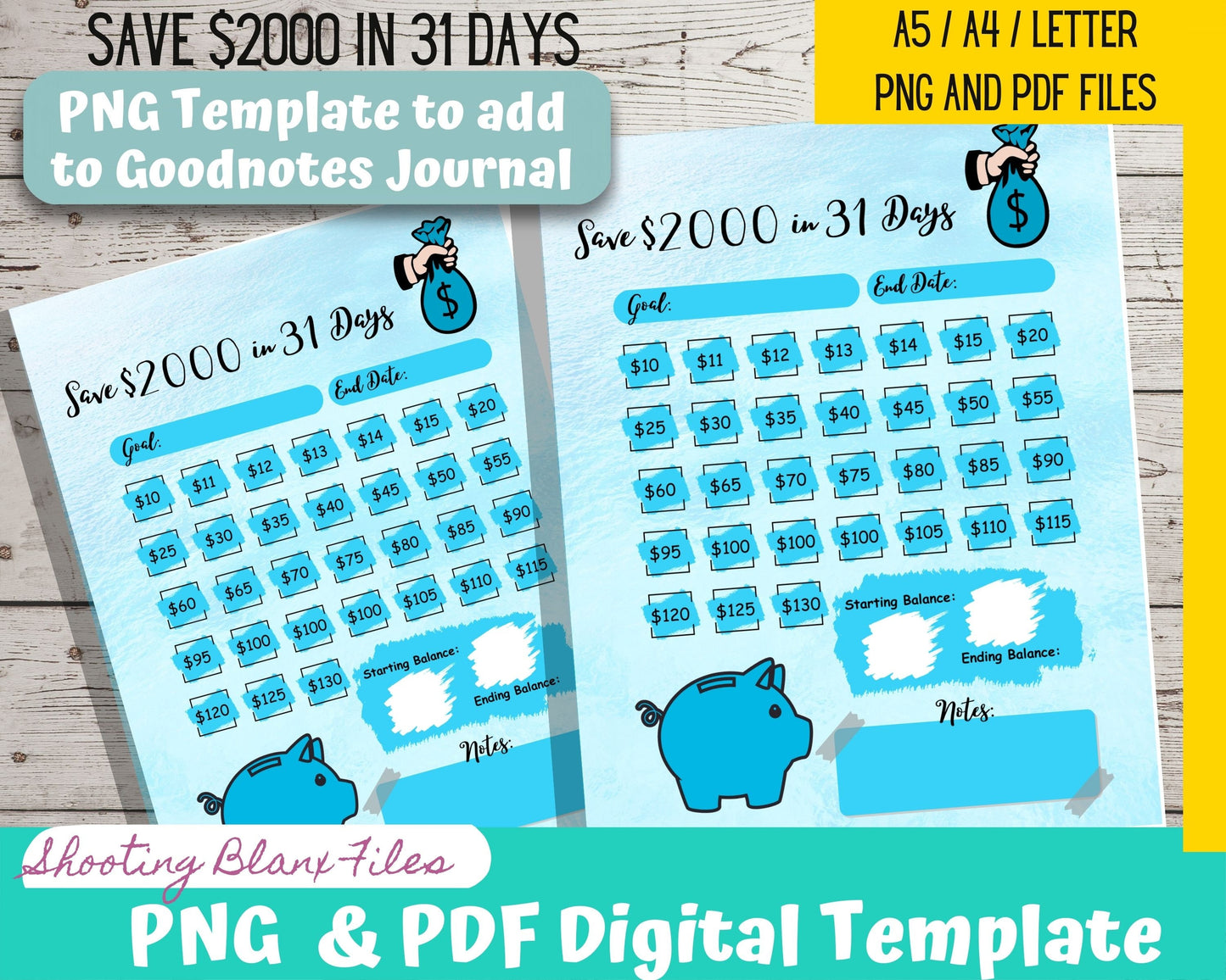 Savings Challenge, Money Journal, Money Challenge, Save 2000 in 30 Days,  Savings Tracker, Savings Planner, Saving Fund, Log, Saving Tracker