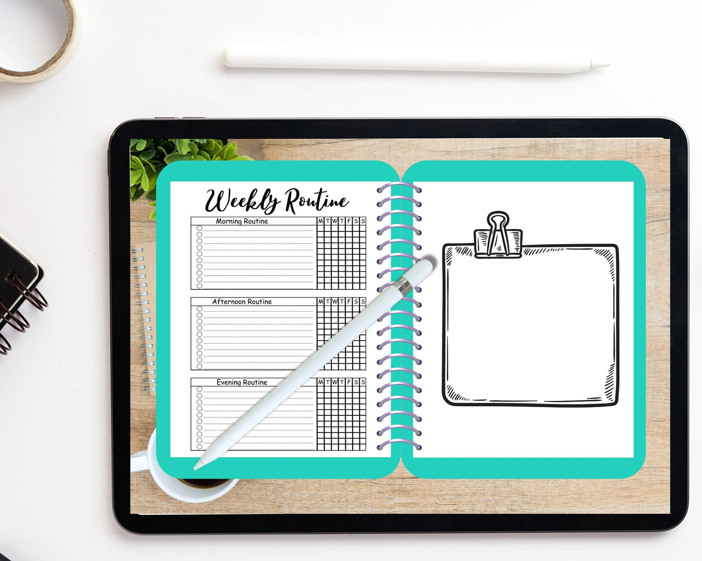 Weekly planner, Weekly Routine, Everyday Planner, Happy Planner, Weekly Checklist, Agenda Planner, Week in a glance, Weekly bujo insert