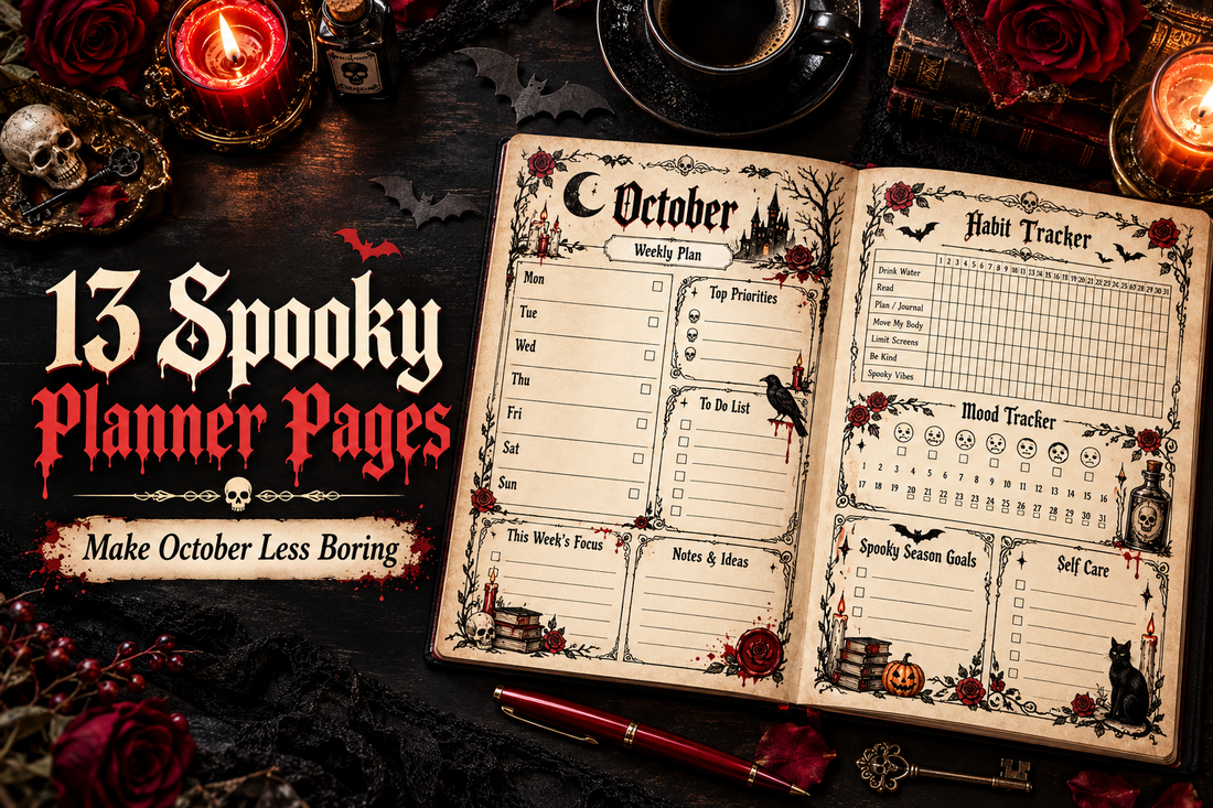 13 Spooky Planner Pages That Make Getting Organized Less Boring