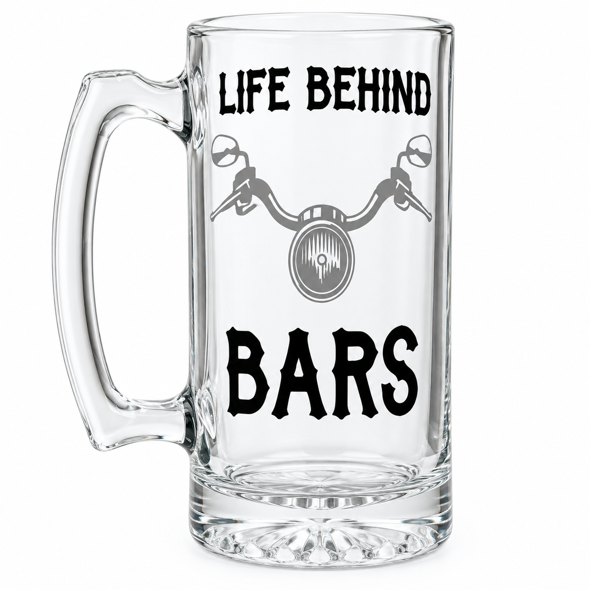 Life Behind Bars, Motorcycle, Biker Beer Mug, Biker Gift, Harley Davidson, Biker Chick, Gift for him