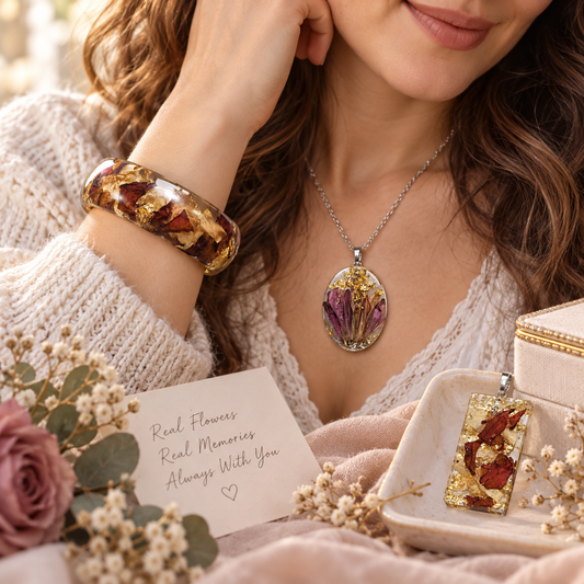Memorial Flower Keepsake Jewelry — Memory Keepers photo 2