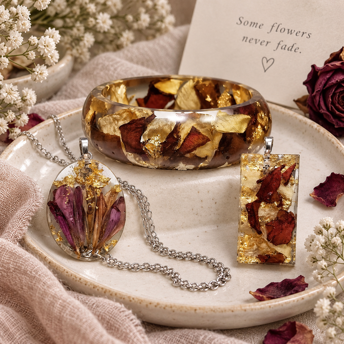 Memorial Flower Keepsake Jewelry — Memory Keepers photo 3