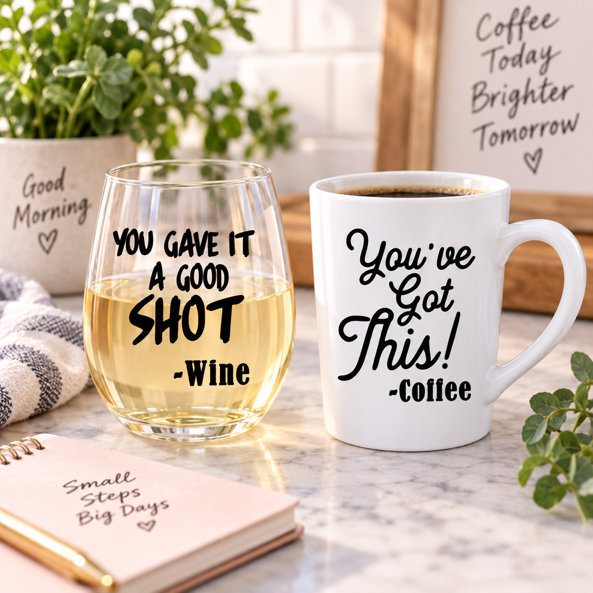 Funny Mom Mug & Wine Glass Gift Set — Glassware photo 4