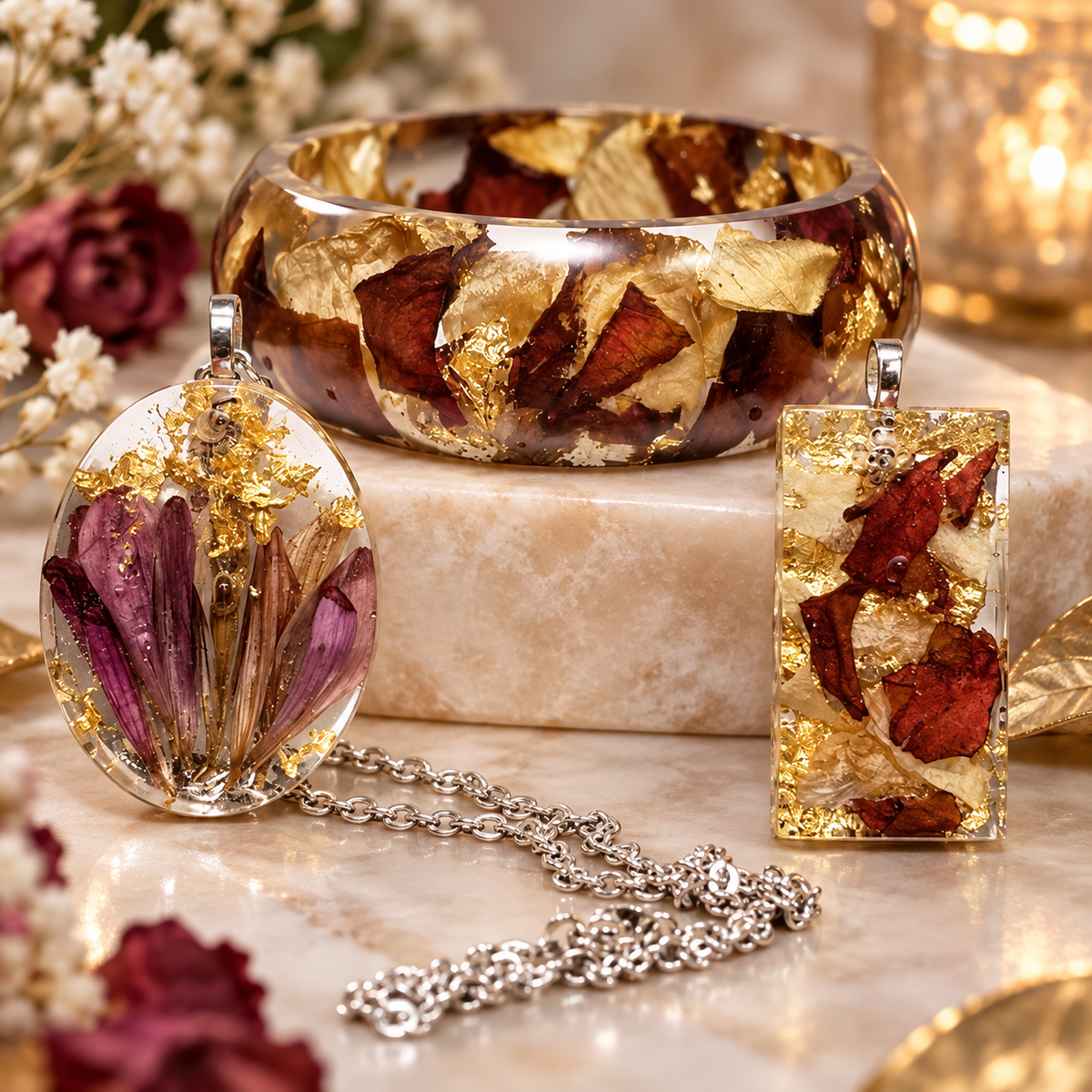 Memorial Flower Keepsake Jewelry — Memory Keepers photo 4