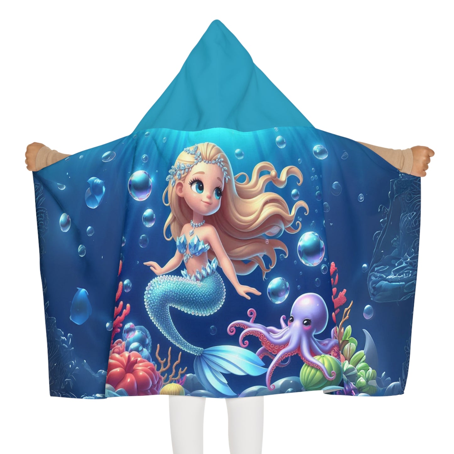 Mermaid Youth Hooded Towel