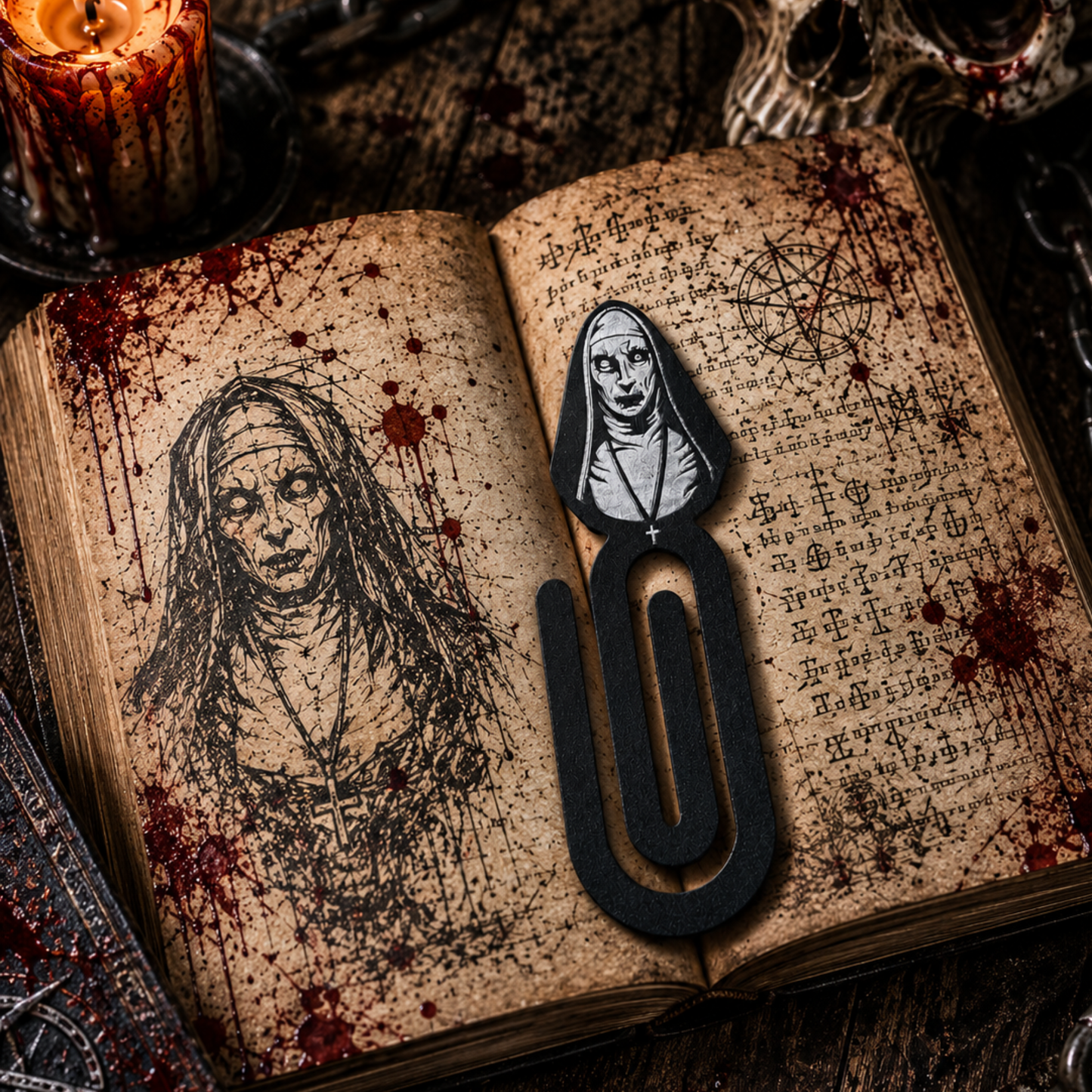 Horror Character Paperclip Bookmarks – Chucky, Michael Myers, Ghostface & The Nun