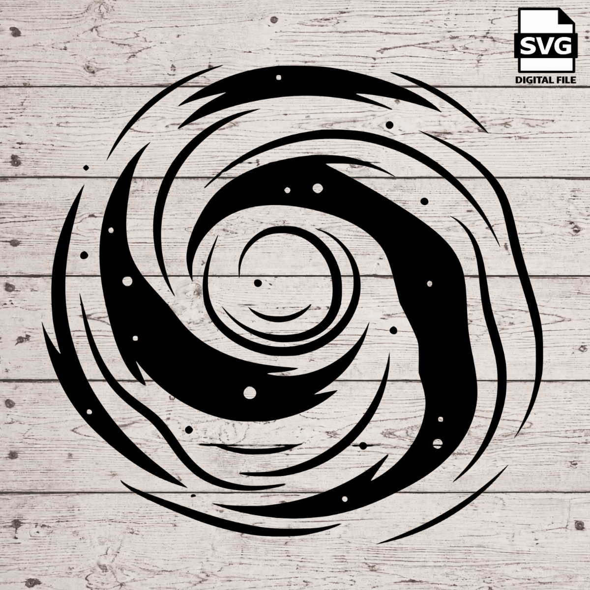 Outer Space Black Hole SVG files perfect for Cricut Cameo — digital design preview 1