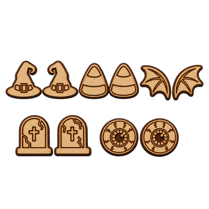 FREE Halloween Stud Earring SVG – 5 Pair Scary Laser Cut Set — C&C Creationz product photo 4
