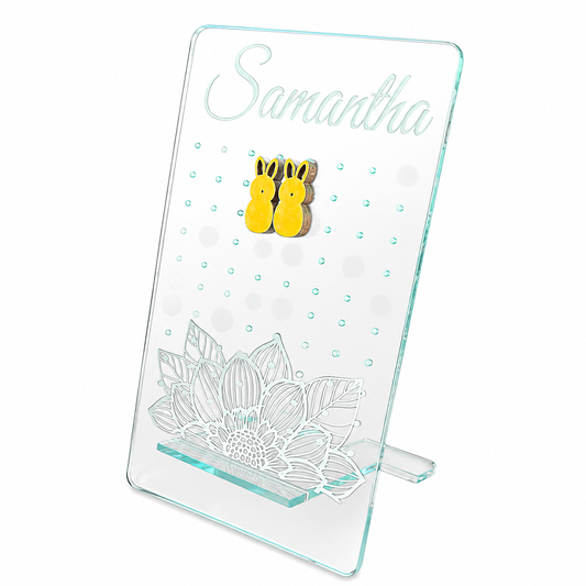 Personalized Acrylic Earring Travel Size Display Organizer