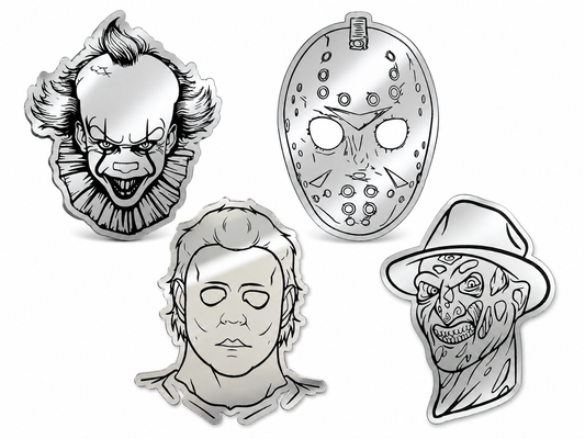 Horror Mirrors Set of 4 - Freddy, Jason, Michael, Pennywise