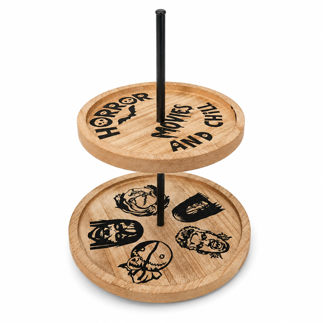 Custom Horror 2-Tier Serving Tray – Choose Your 5 Favorite Horror Characters