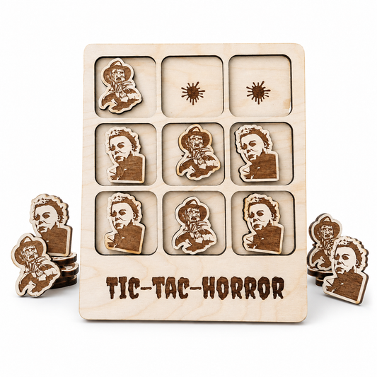 Custom Horror Tic-Tac-Toe Game – Choose Your 2 Characters