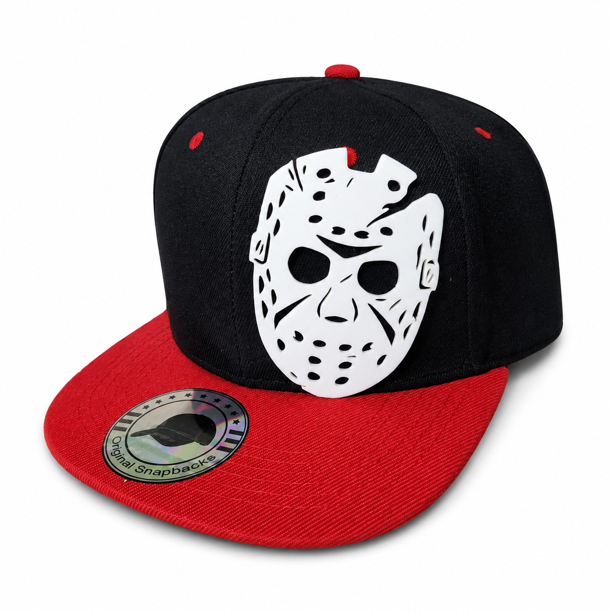 Jason-Inspired Horror Snapback Hat – Acrylic Hockey Mask Cap