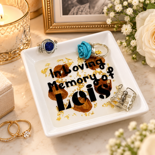 In Loving Memory Cremation Ring Dish