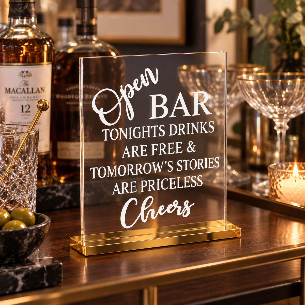 Bar Acrylic Sign