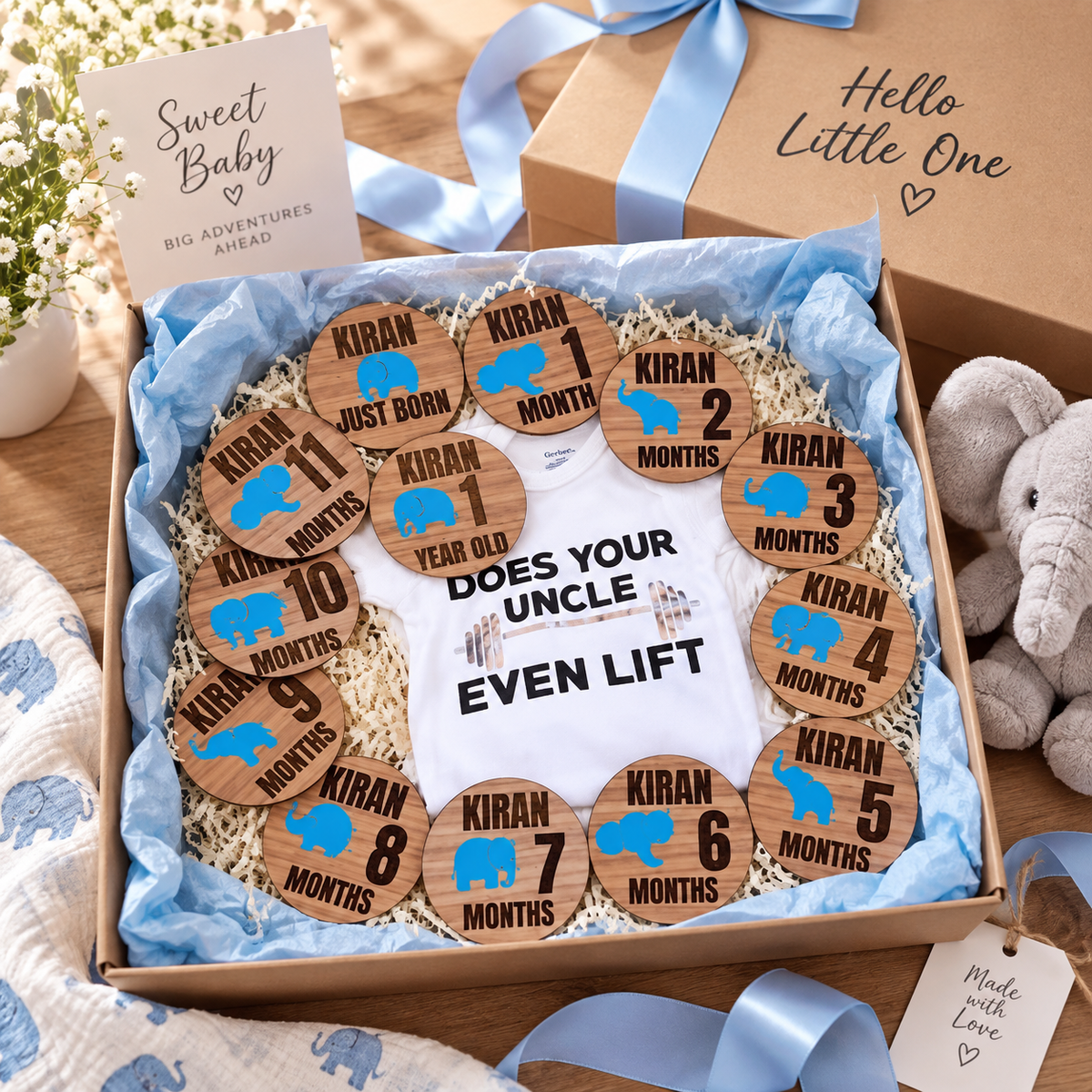 Milestone Disc wooden Customizable