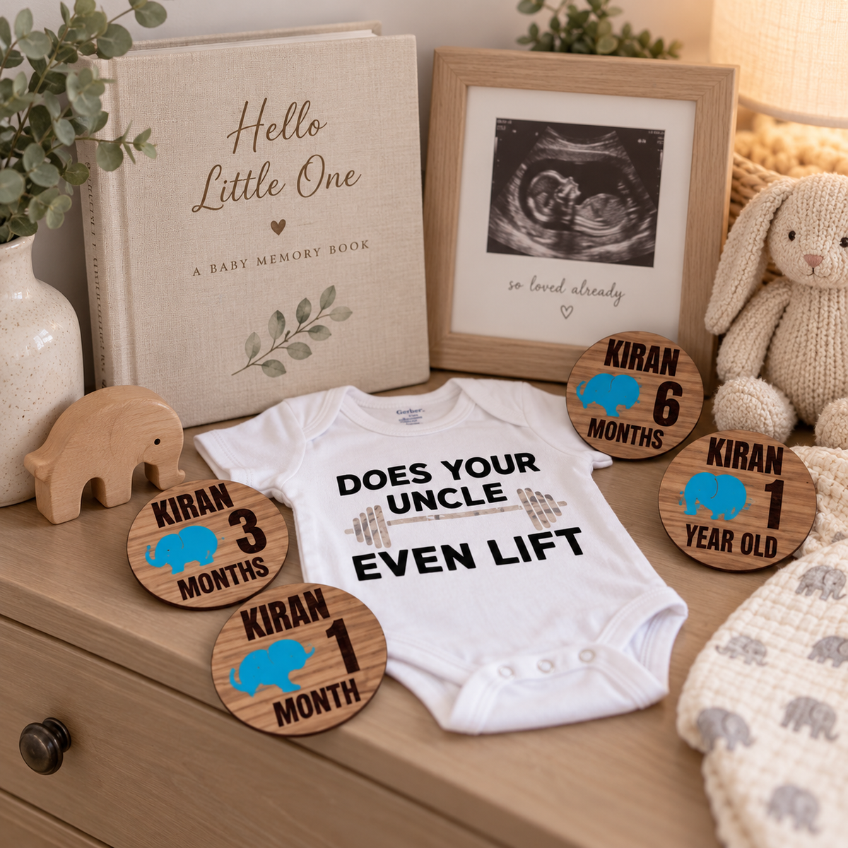 Milestone Disc wooden Customizable
