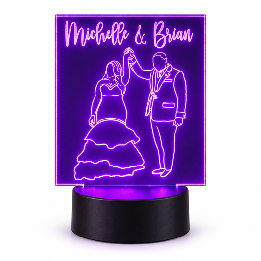 LED Photo Lamp, Acrylic Sign, Wedding, Anniversary